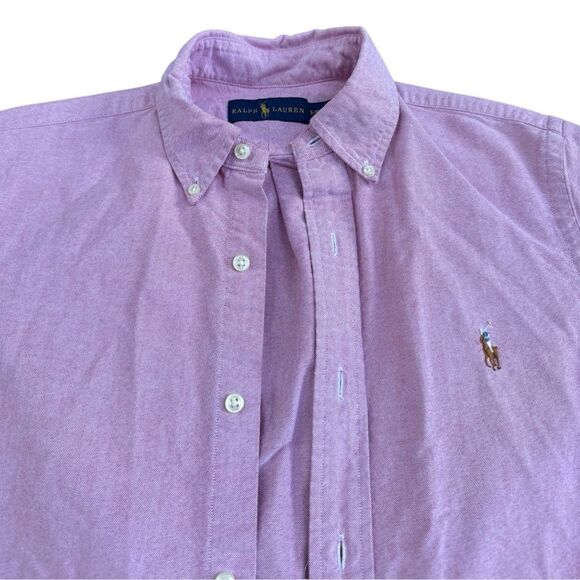 Ralph Lauren Men's Classic-fit Stripe Oxford Short Sleeve Shirt Size Small - Picture 5 of 6